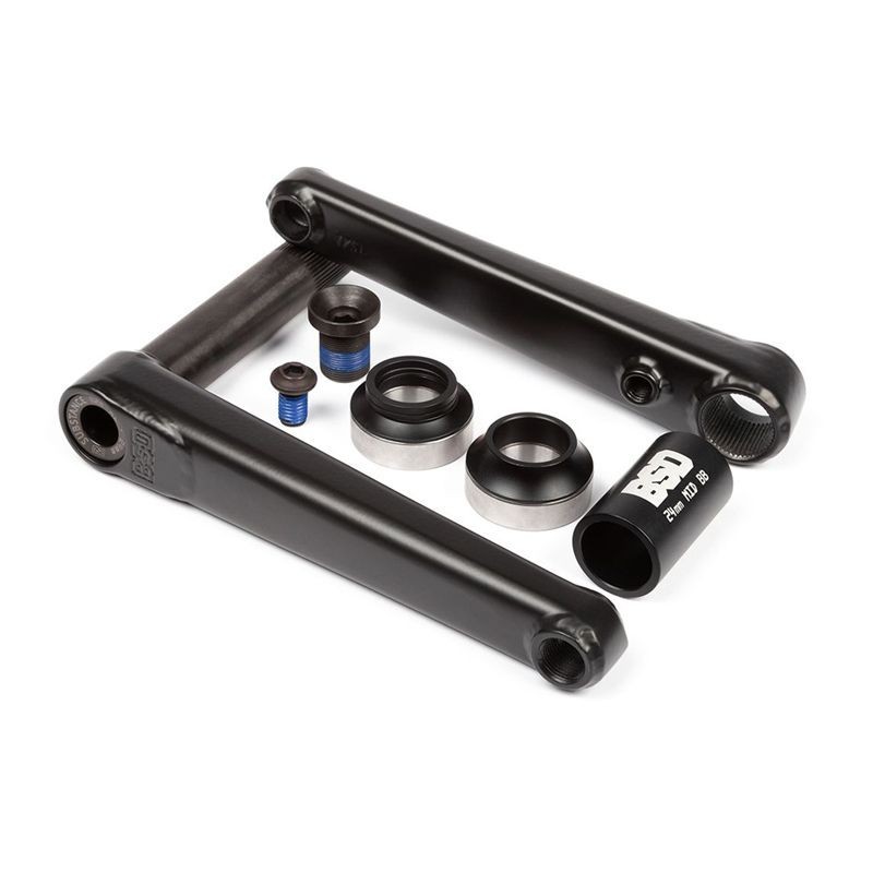PEDALIER BMX BSD SUBSTANCE XL V2 avec roulements Noir, 165 mm